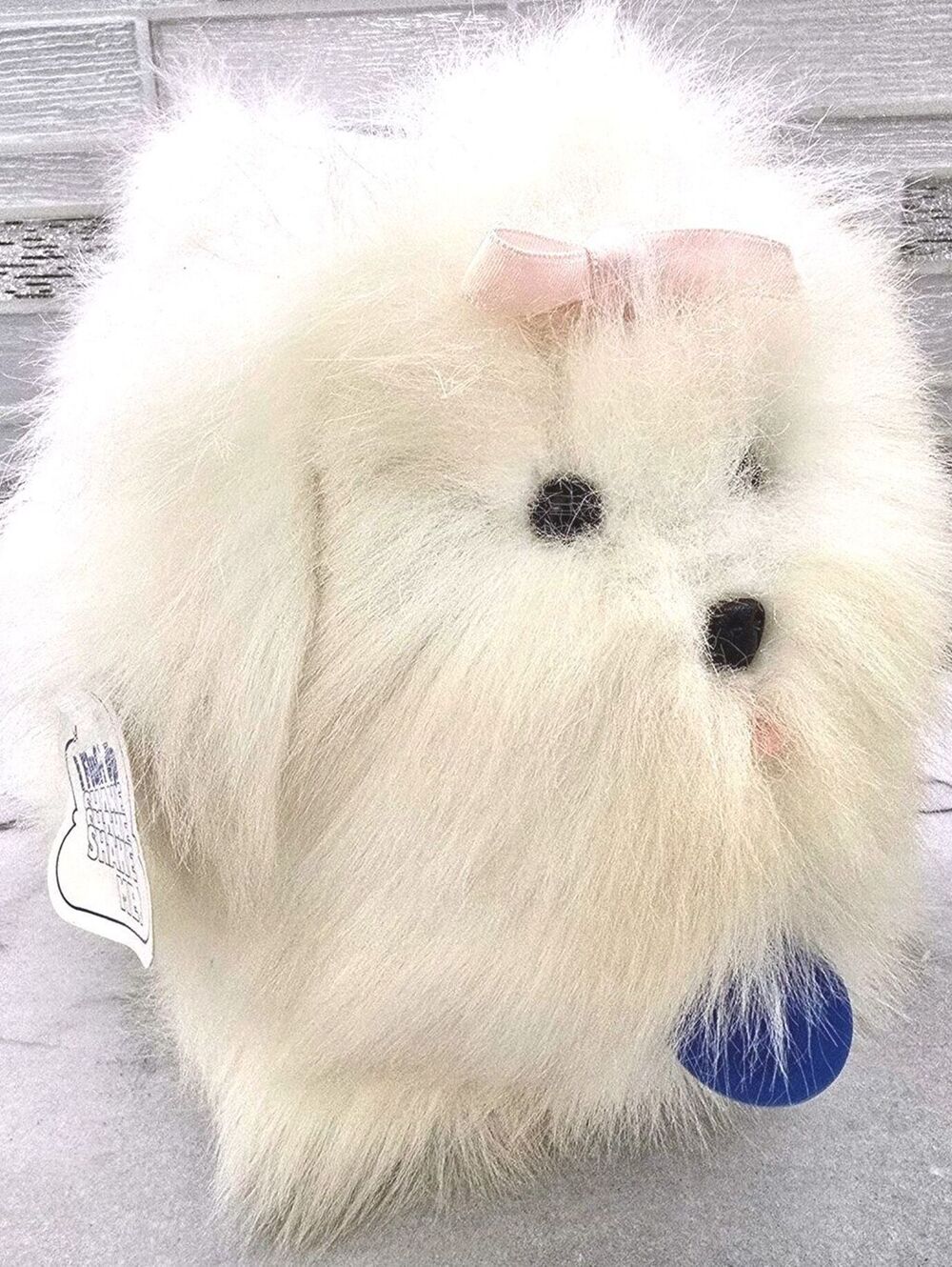Vintage 1982 Dakin Nature Babies Daffney Dog Plush 7in White Korea Original Tags